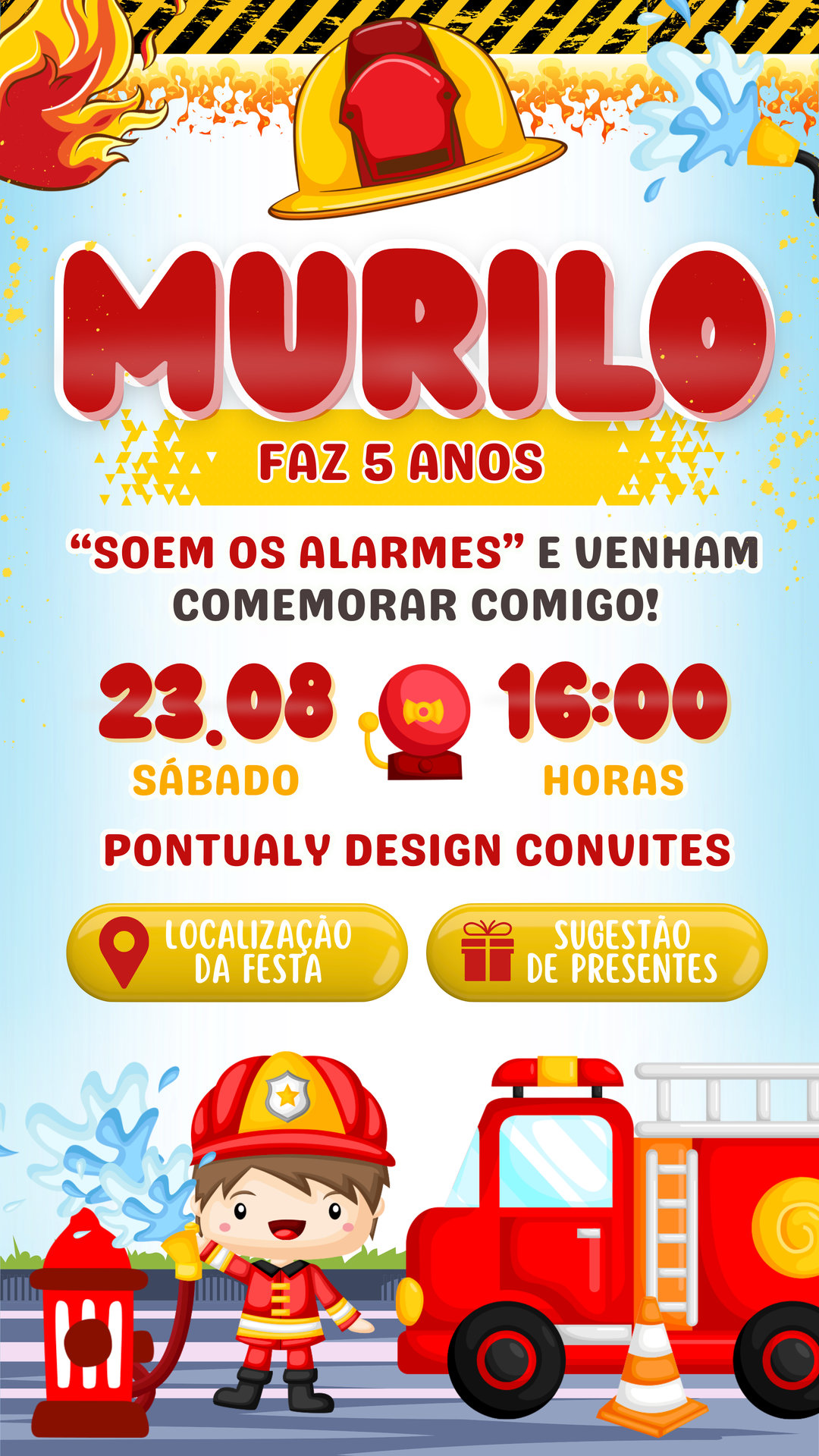 Convite Interativo - Bombeiros