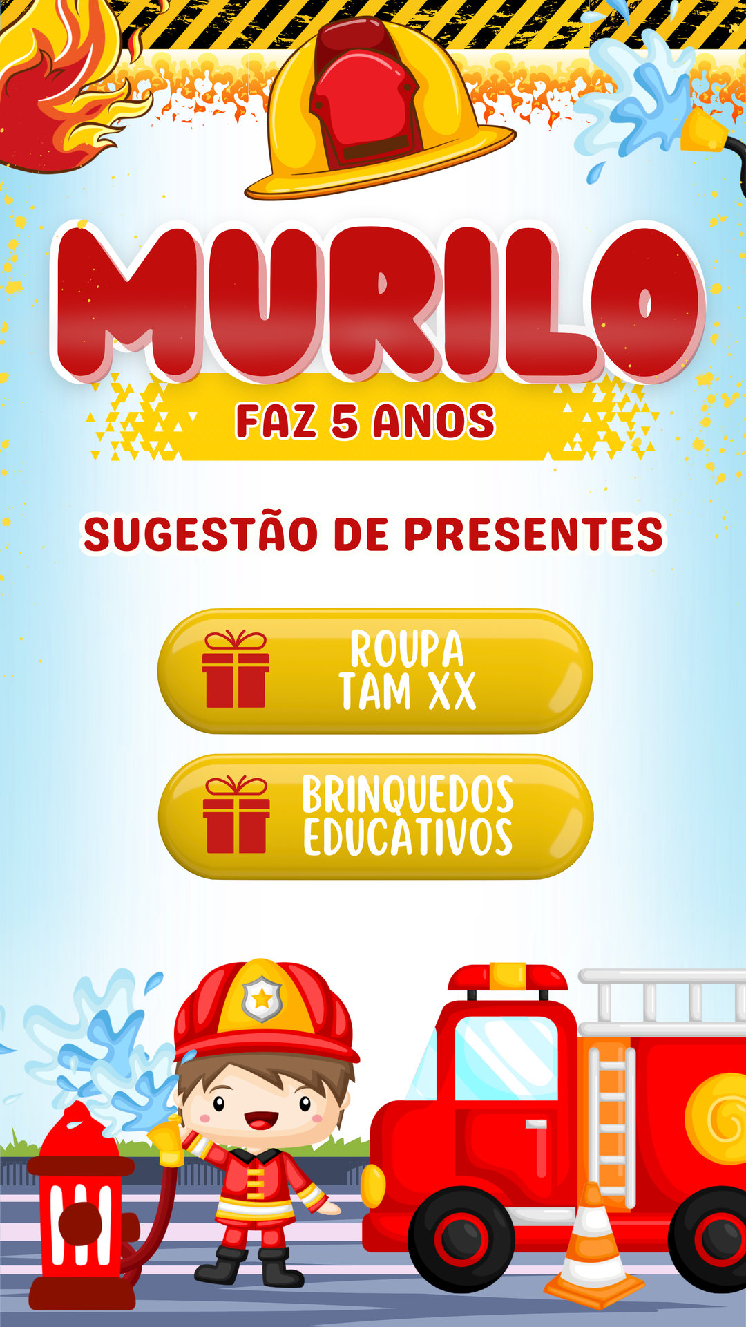 Convite Interativo - Bombeiros - Imagem 2