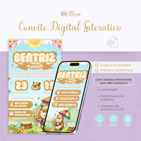 Convite Interativo - Capivara