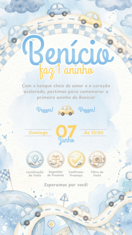 Convite Interativo - Carros