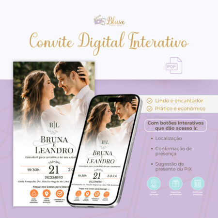 Convite Interativo - Casamento - Laranja 13