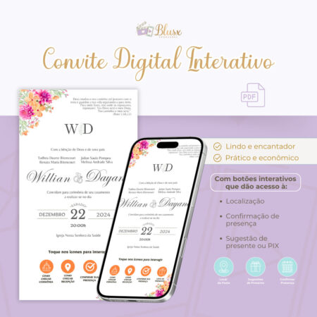 Convite Interativo - Casamento - Laranja 8
