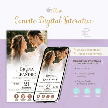 Convite Interativo - Casamento - Marrom 13