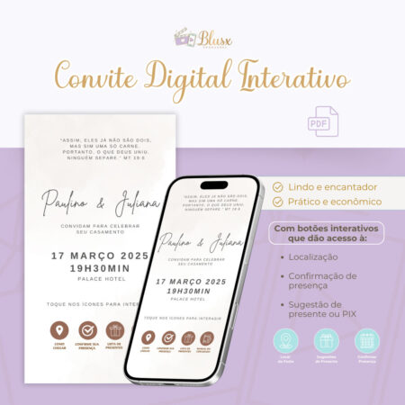 Convite Interativo - Casamento - Marrom 5
