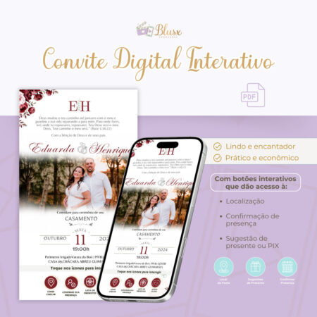 Convite Interativo - Casamento - Marsala