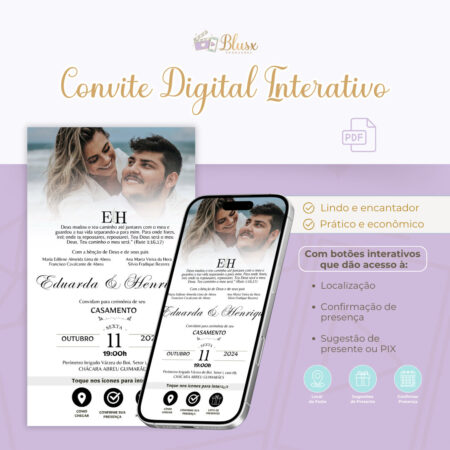 Convite Interativo - Casamento - Preto 04