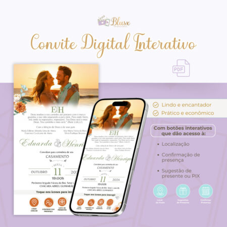 Convite Interativo - Casamento - Terracota 04