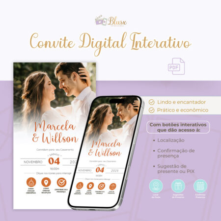 Convite Interativo - Casamento - Terracota 18