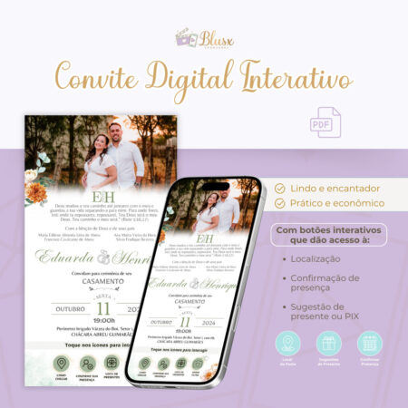 Convite Interativo - Casamento - Verde