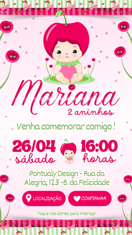 Convite Interativo - Cerejinha