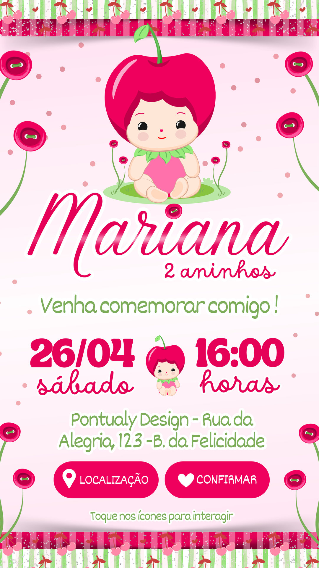 Convite Interativo - Cerejinha