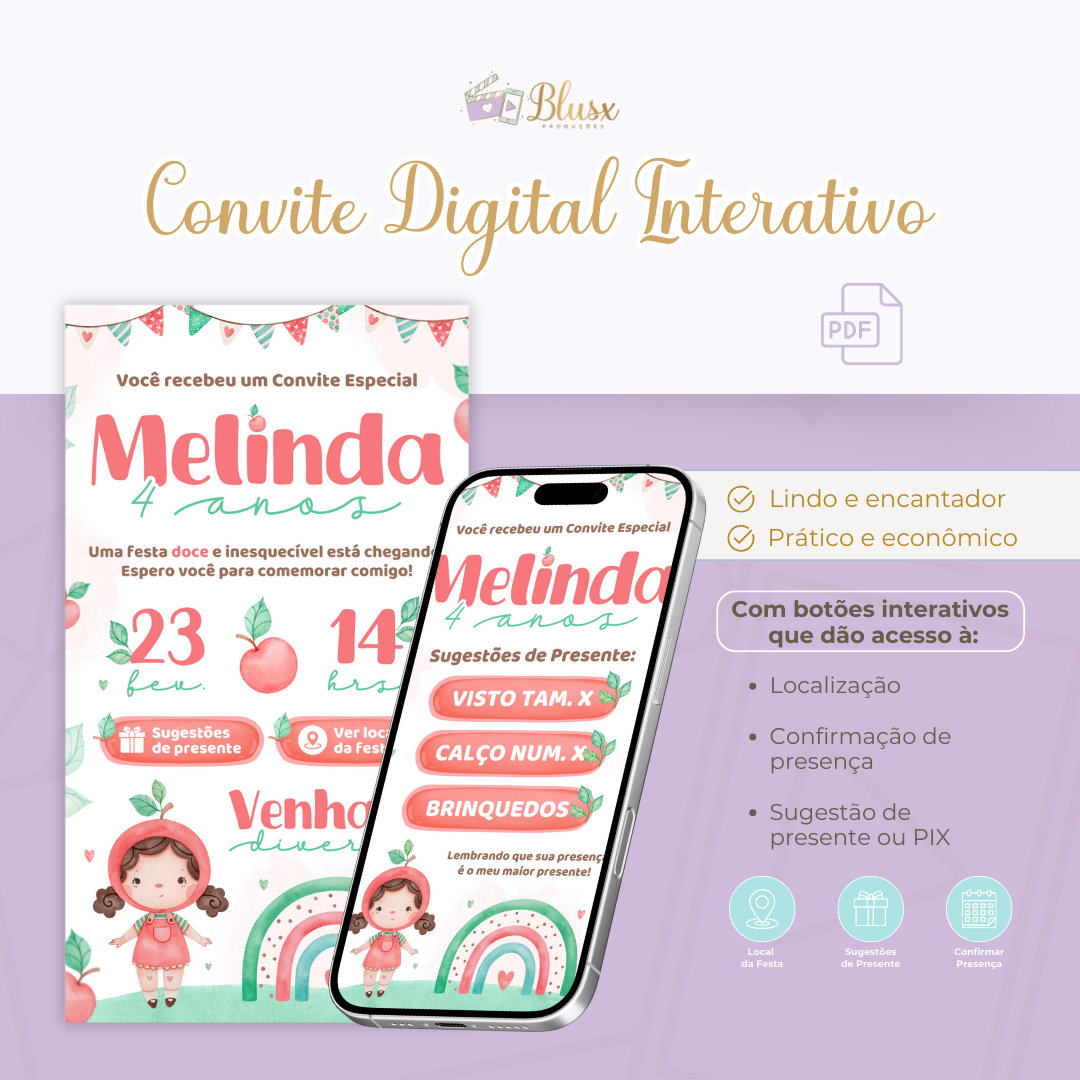 Convite Interativo - Cerejinha