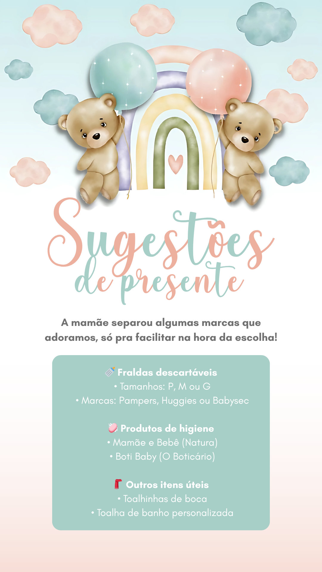 Convite Interativo - Chá Revelação Azul e Rosa - Imagem 2