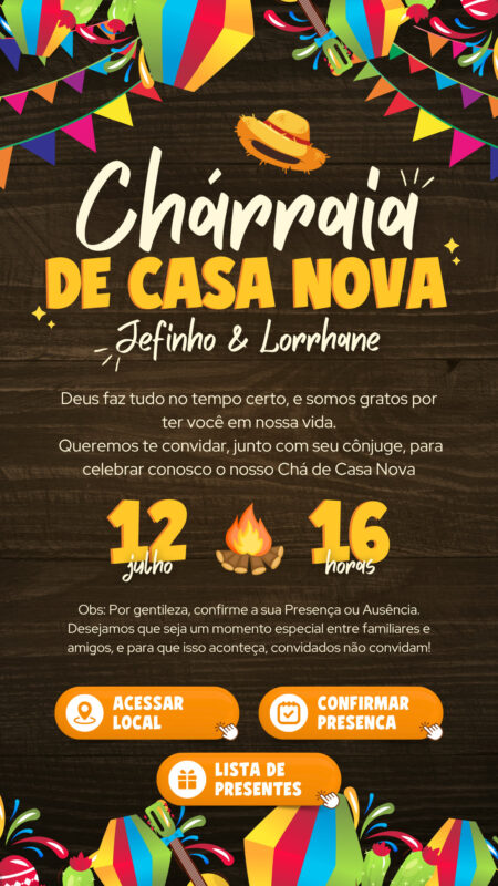 Convite Interativo - Chárraia da Casa Nova
