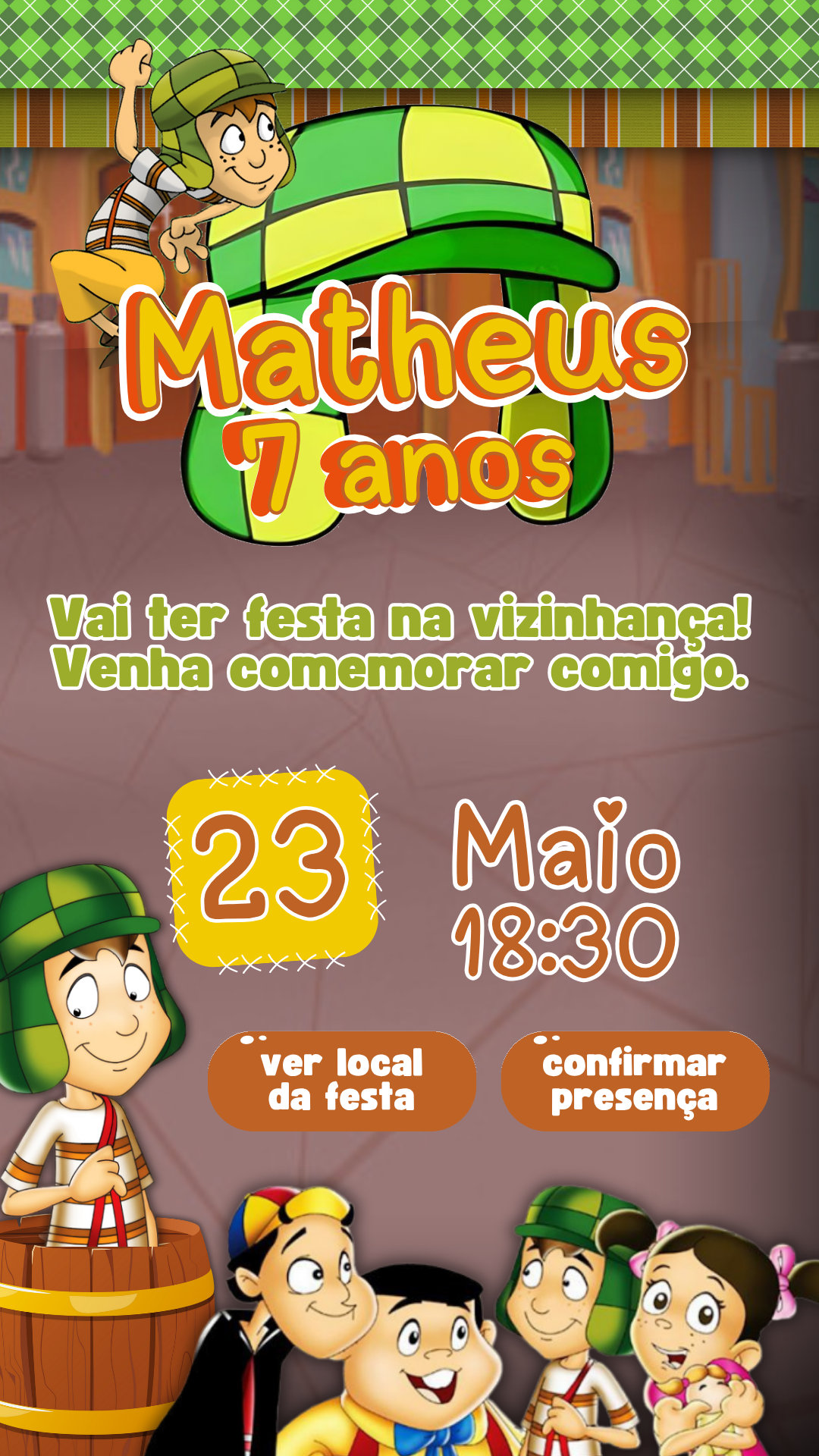 Convite Interativo - Chaves