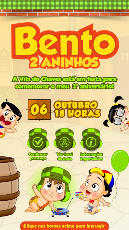 Convite Interativo - Chaves Baby