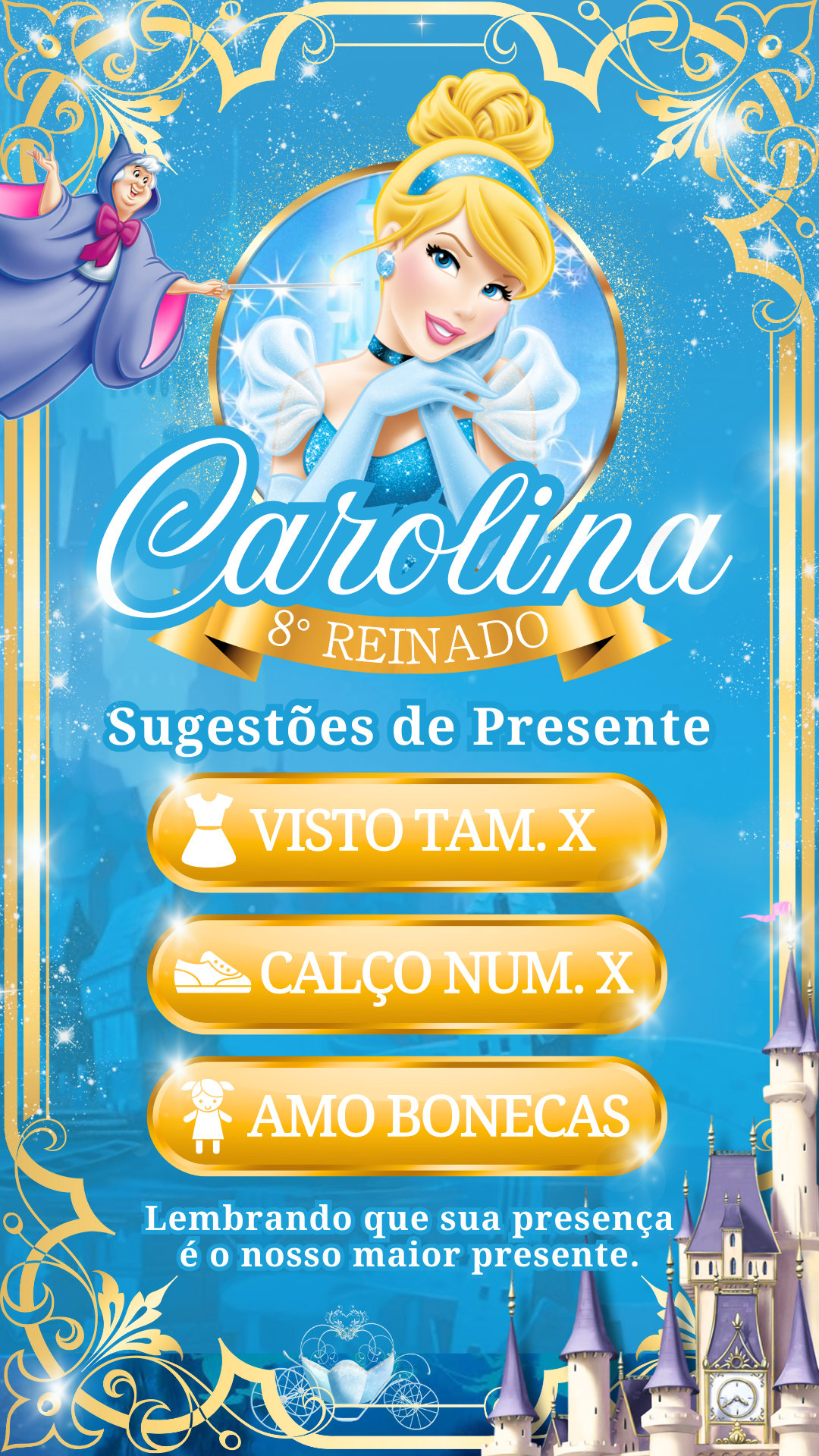 Convite Interativo - Cinderela - Imagem 2