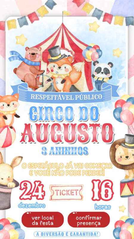 Convite Interativo - Circo Menino