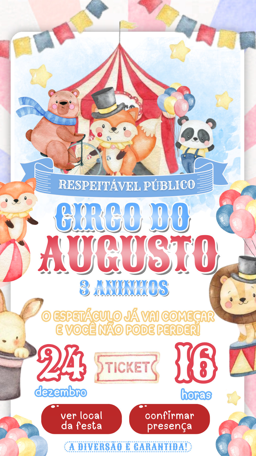 Convite Interativo - Circo Menino