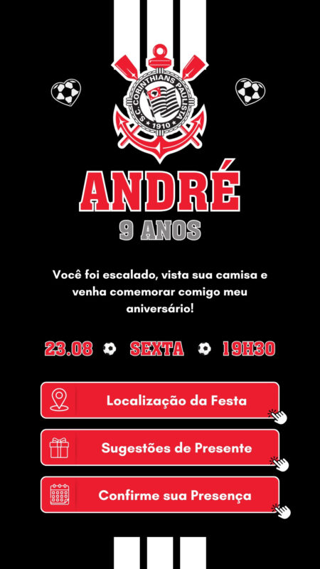 Convite Interativo - Corinthians