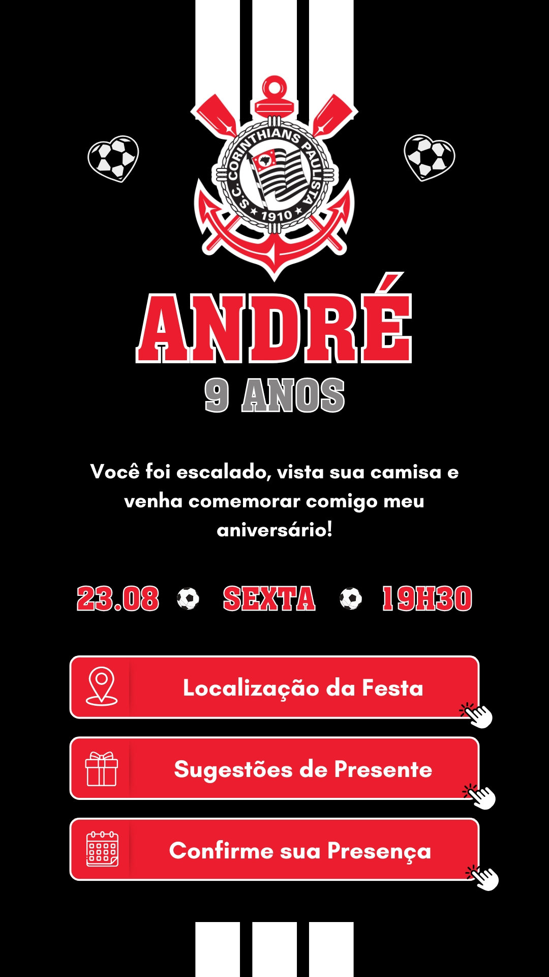 Convite Interativo - Corinthians