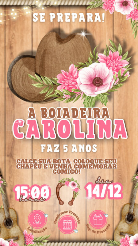 Convite Interativo - Country Girl