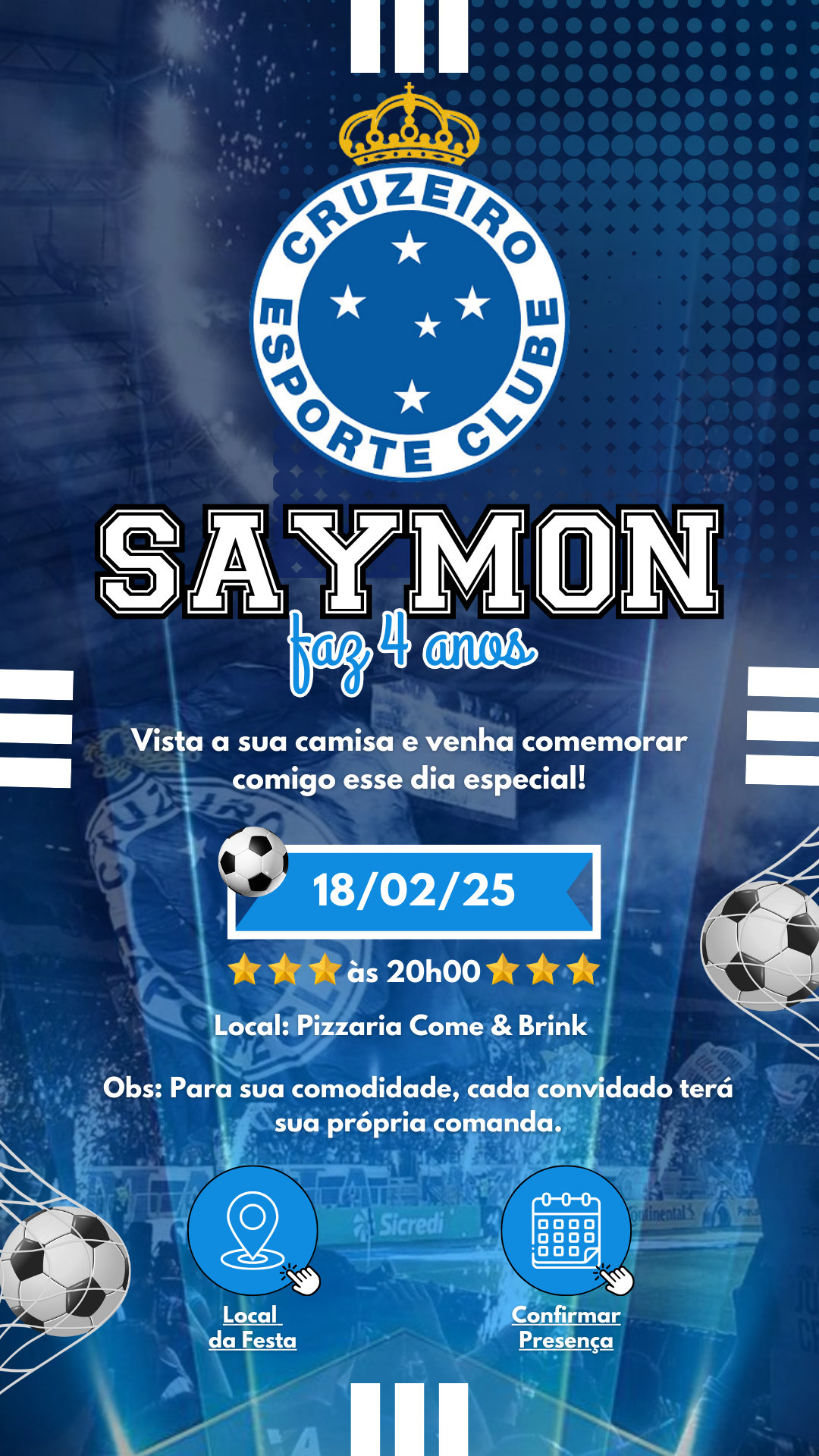 Convite Interativo - Cruzeiro (Time de Futebol)