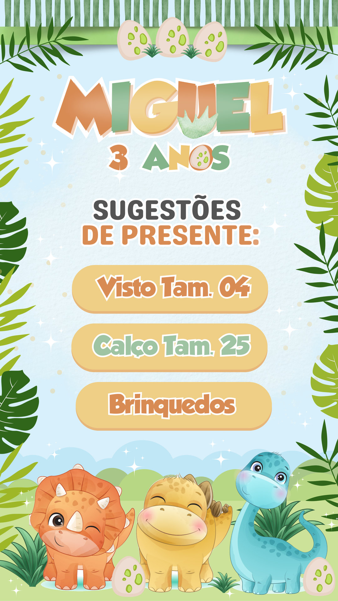 Convite Interativo - Dino Baby - Imagem 2