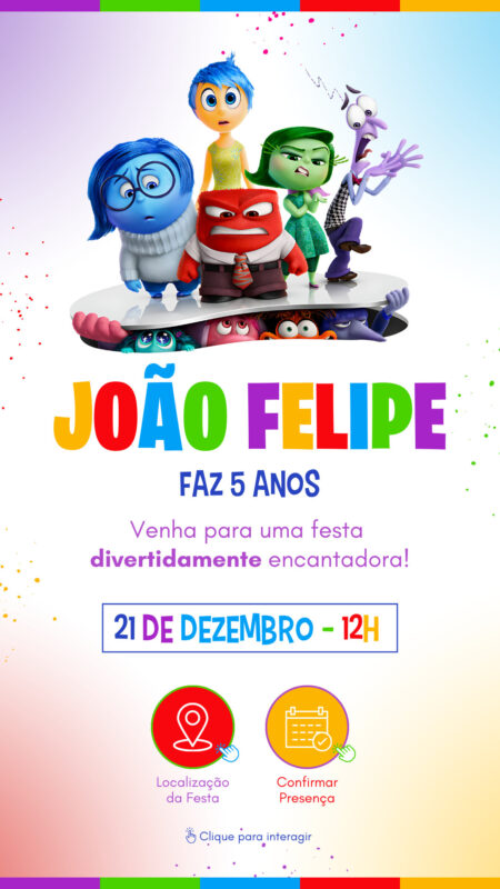 Convite Interativo - Divertidamente