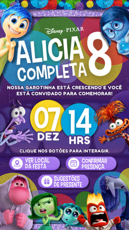 Convite Interativo - Divertidamente