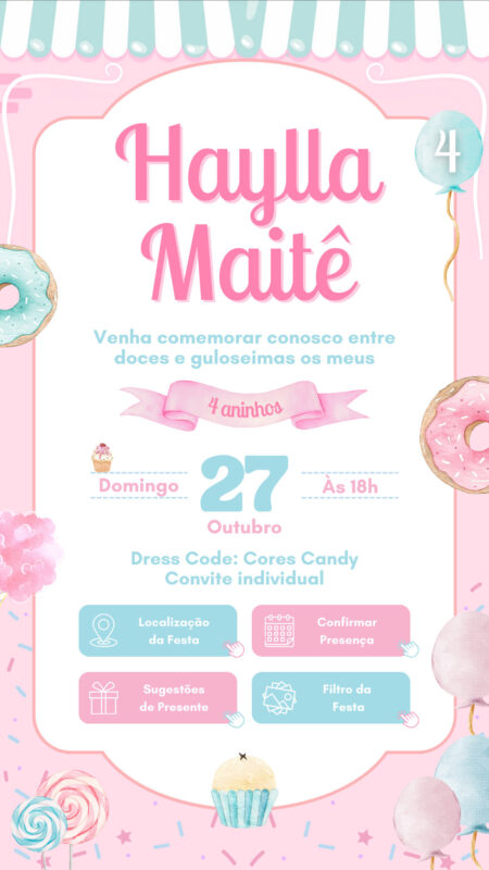 Convite Interativo - Doces