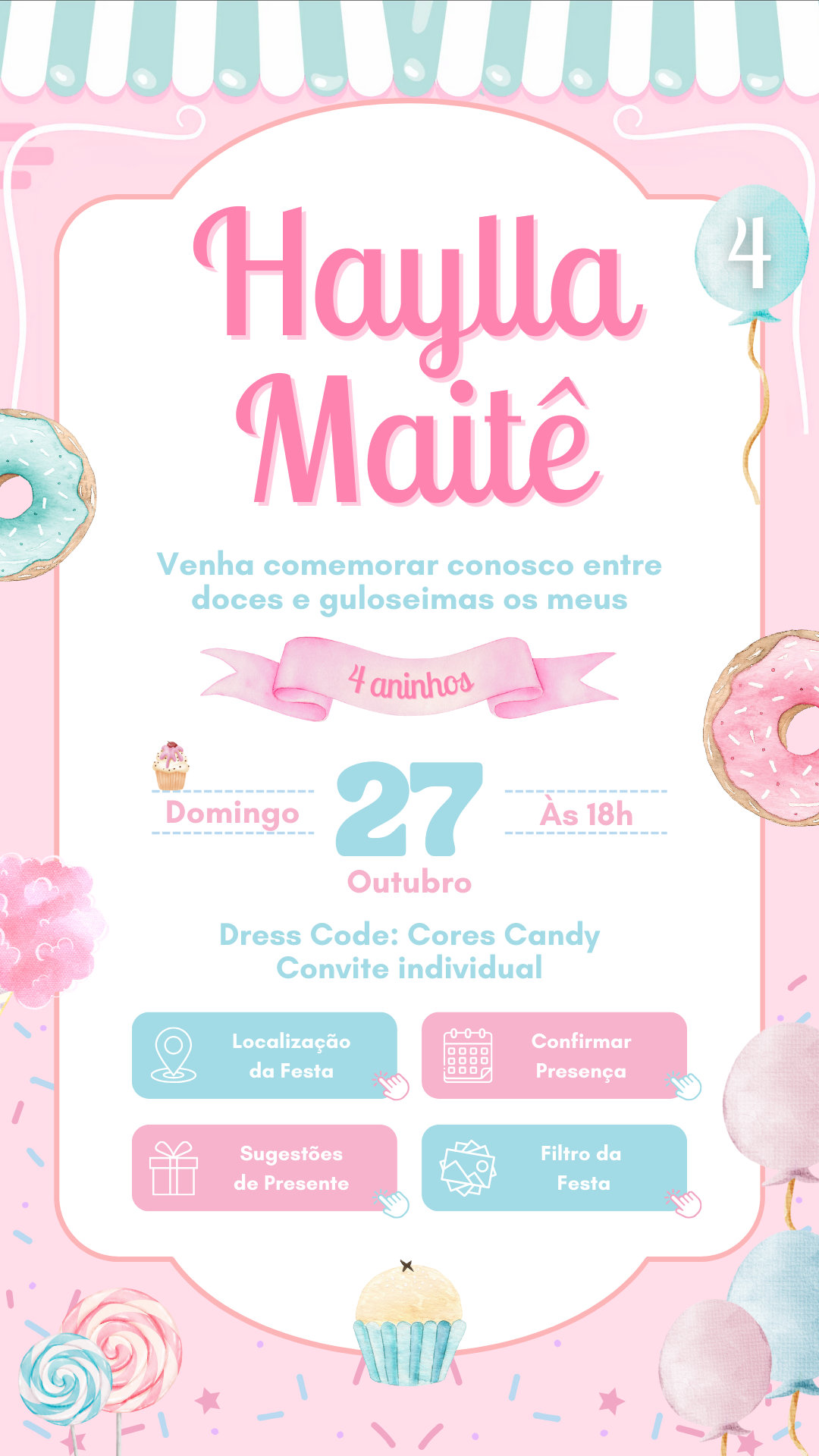 Convite Interativo - Doces