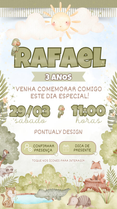 Convite Interativo - Fauna Brasileira