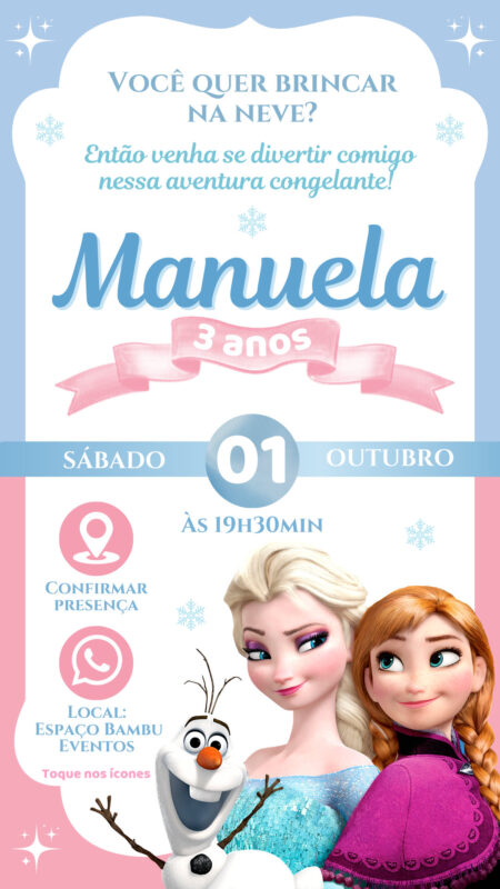 Convite Interativo - Frozen