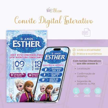 Convite Interativo - Frozen