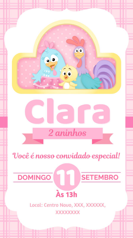 Convite Interativo - Galinha Pintadinha Candy #1