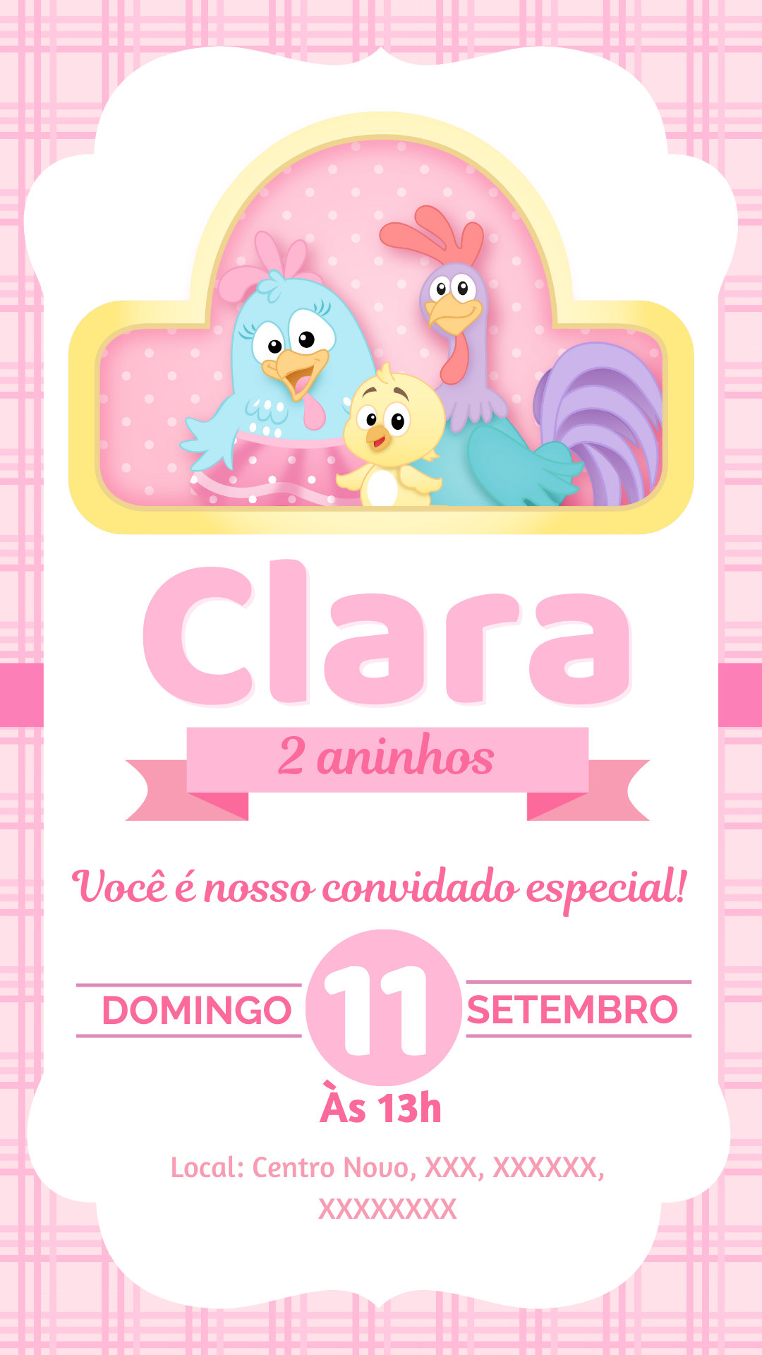 Convite Interativo - Galinha Pintadinha Candy #1