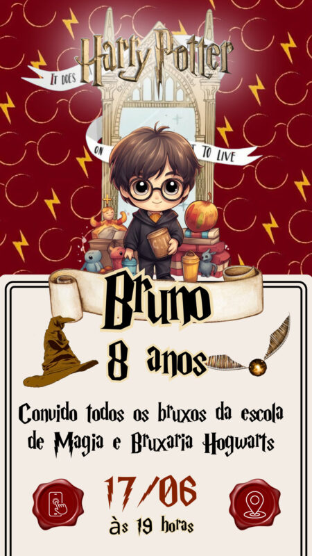 Convite Interativo - Harry Potter