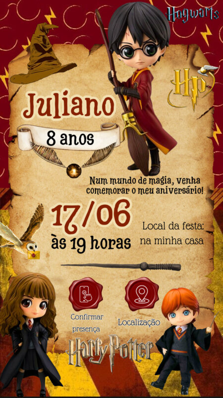 Convite Interativo - Harry Potter