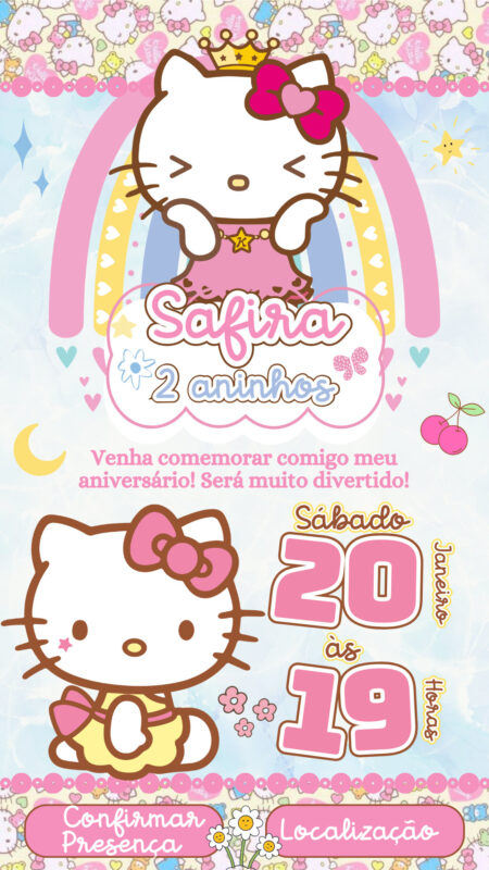 Convite Interativo - Hello Kitty