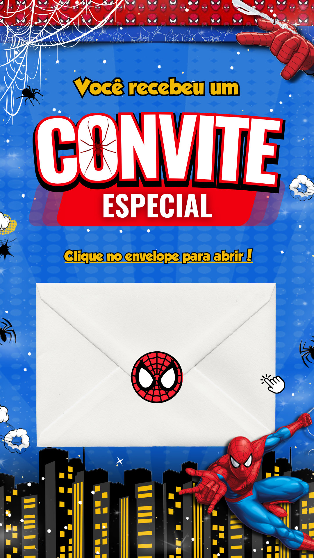 Convite Interativo - Homem Aranha Loiro - Imagem 2