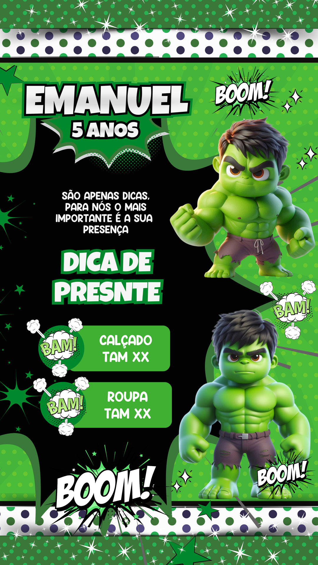 Convite Interativo - Hulk - Imagem 2