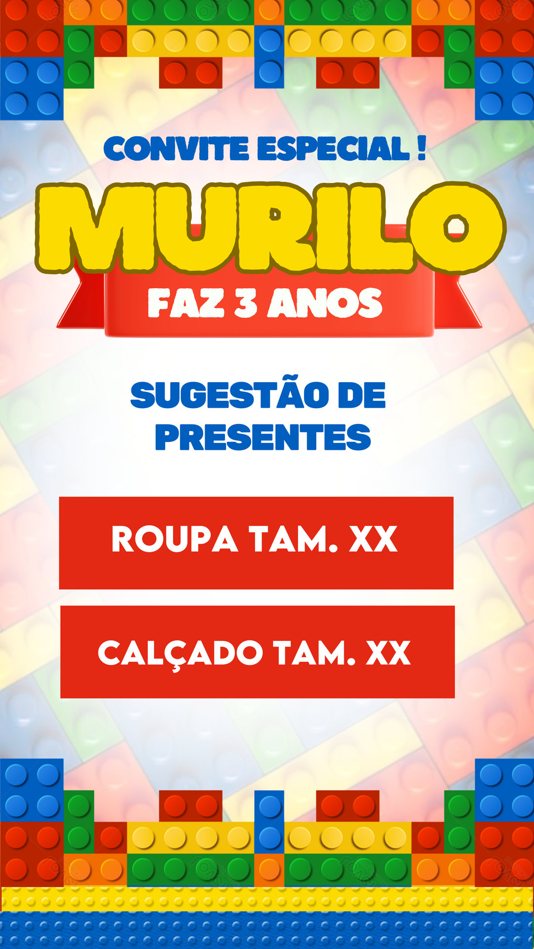 Convite Interativo - Lego - Imagem 2