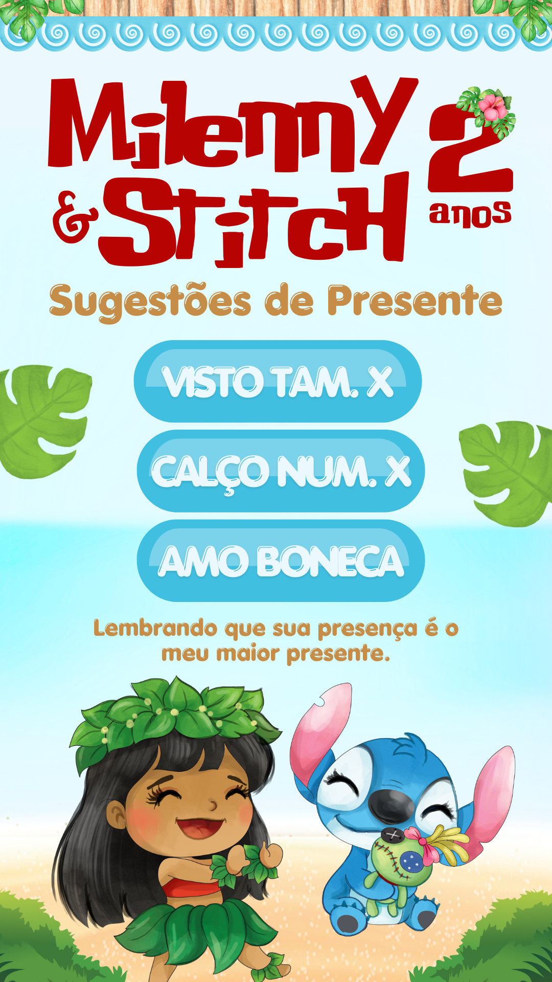 Convite Interativo - Lilo & Stitch - Imagem 2
