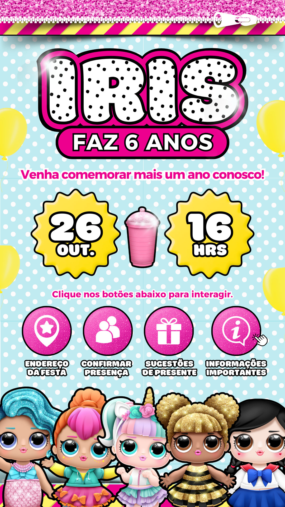 Convite Interativo - LOL
