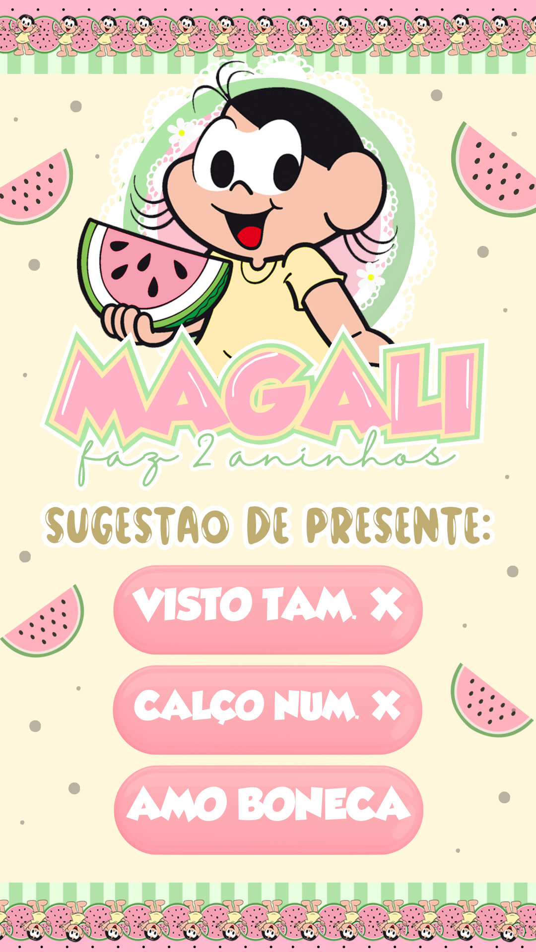 Convite Interativo - Magali Candy Color - Imagem 2