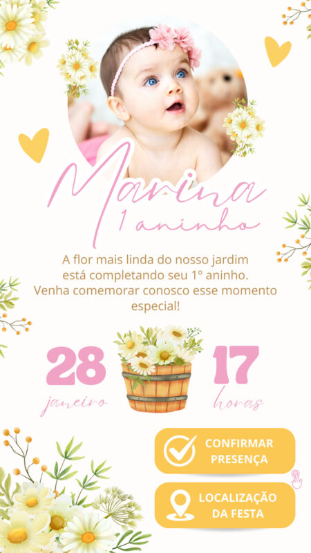 Convite Interativo - Margaridas