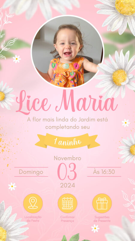 Convite Interativo - Margaridas