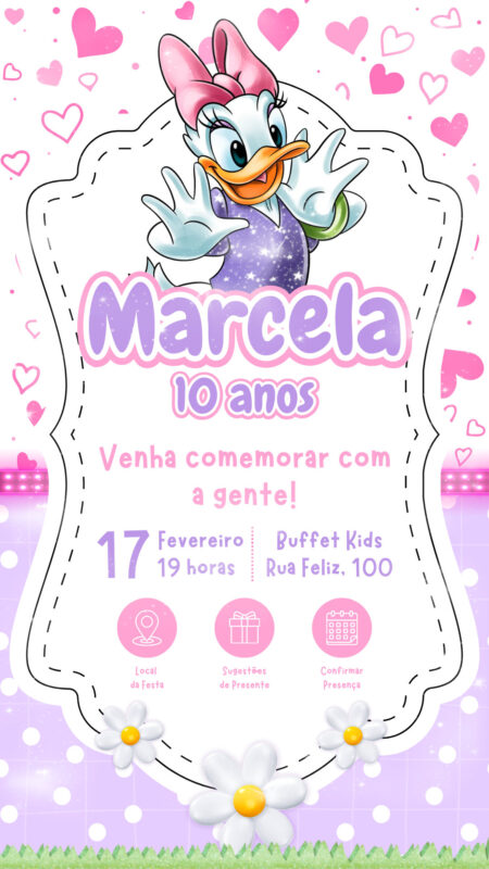 Convite Interativo - Margaridas (Disney)