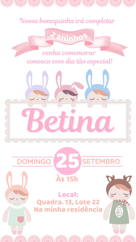 Convite Interativo - Metoo Dolls